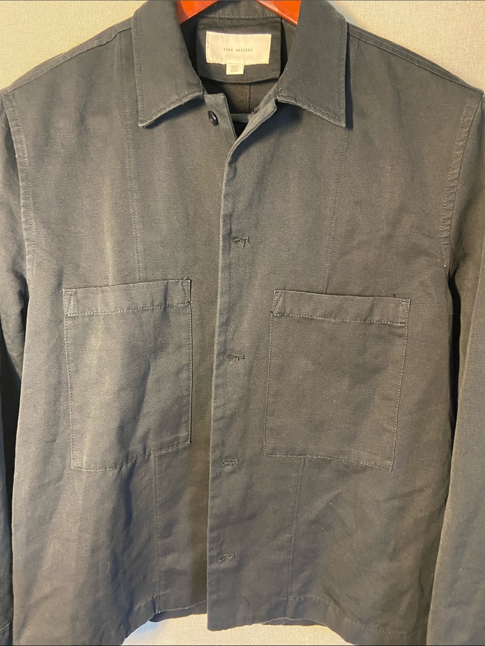 Zara Origins Black Top -overshirt. Size L - Picture 6 of 9